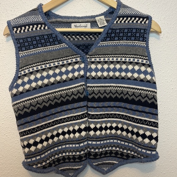 Westbound Casual Cotton Blend Cropped Vest Size M - Picture 2 of 5